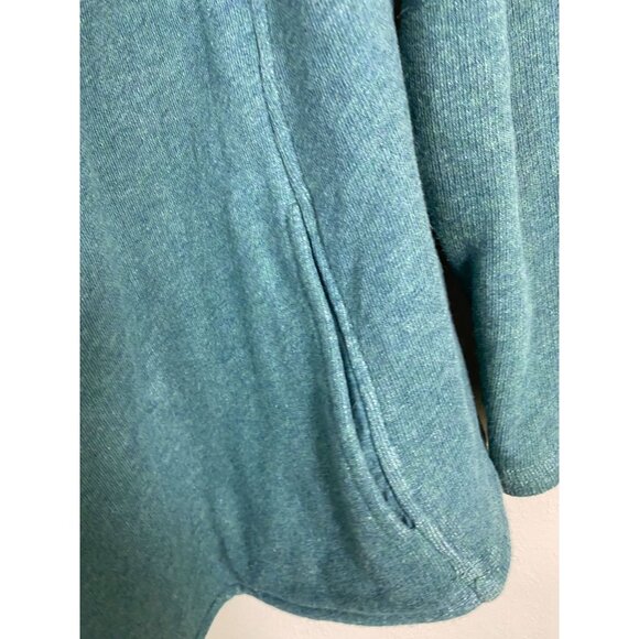 Pact Organic Cotton Women Open Front Cardigan Size Small Green Terry Sustainable - Picture 12 of 16